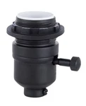 B&p Lamp Satin Black Finish, Med. Base Modern On/off Socket With Uno Ring. Fixed Price $25.79.