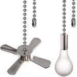 Akahttbn Ceiling Fan Pull Chain Ornaments 12 Inches, Chain(nickel). Fixed Price $10.19.