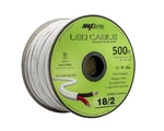 500 Ft. 18awg Low Voltage Led Cable 2 Conductor White Sleeve In-wall Speaker .... Fixed Price $128.16.