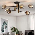 Ddlldeshi 6-light Glass Globe Sputnik Chandelier Modern Matte Black And Gold Cei. Fixed Price $114.99.