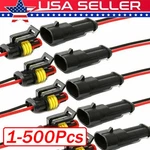 2pin Way Car Waterproof Male Female Electrical Connector Plug Wire Kit Set Lot. Fixed Price $474.00.