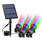 T-sun Solar Pond Lights, 5 Headlamp Rgb Led Spotlights Color Changing Submers.... Fixed Price $67.77.