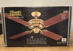 Hunter Biarritz 52 Ceiling Fan Vintage Antique Brass Walnut Blades Nob. Fixed Price $499.99.