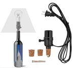 Vino Light Bottle Lamp Kit, With 9mm Glass Drill Bit, Works Black And Cork. Fixed Price $17.58.