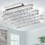 Diisunbihuo Led Crystal Ceiling Light 6 Flush Mount Rectangle Lamp. Fixed Price $119.99.