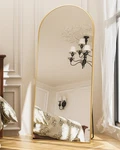 Antok Full Length Mirror 71 X32 Arched Floor Standing Gold. Fixed Price $209.99.