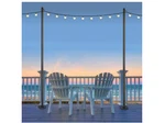 Excello Global Products One 10 Ft. Premium String Light Pole For Deck/concrete. Fixed Price $58.59.