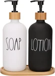 Soap Dispenser Bathroom Set, Hand And Lot Set With Tray. Fixed Price $20.79.