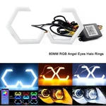 Rgb Hexagon Halo Rings App Bluetooth Led Drl Turn Signal Headlight Fog Retrofit. Fixed Price $35.14.
