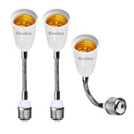 Noonkey Light Socket Extender 2-pack , 360 Degree Adjustable Flexing White. Fixed Price $13.35.