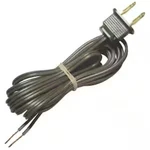 Commercial Electric 8 Ft Brown Lamp Cord, Molded Plug Set W Stripped Ends. Fixed Price $12.80.