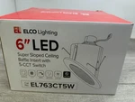 Elco El763ct5w The Slant System 6" Integrated Led Baffle Recessed Trim, White. Fixed Price $44.99.