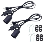 Rextin 2packs 5.9ft E26/e27 Led Light Socket Extension Cord With On/off Switc.... Fixed Price $15.70.