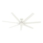 Hunter Fan 72 Inch Contemporary In Matte White Outdoor Ceiling With 7 Blades. Fixed Price $267.99.