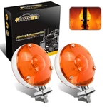 Partsam 2pcs Led 4" Round Double Face Star Turn Signal Lights Chrome Ambe.... Fixed Price $53.89.