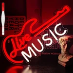 Zidoni Guitar Neon Signs Live Music Led Lights F.... Fixed Price $46.86.