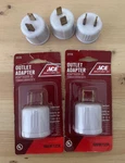 5- Ace Ivory White Plug-in Light Socket Outlet Adapter Lamp Holder Plug. Fixed Price $11.05.