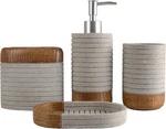 Bathroom Accessories Set,toothbrush Holder,farmhouse Decor,4 Pcs Resin. Fixed Price $61.99.