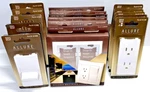 Wall Plate Duplex Outlet Toggle Switch White Allure Taymac Designer Lot Of 18. Fixed Price $59.99.