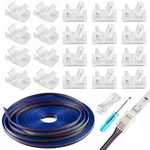 Homelylife 20 Pack 4 Pin 10mm Led Strip Connectors Solderless With 16.4ft Ext.... Fixed Price $22.17.
