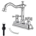 Chrome Bathroom Faucet Ggstudy 2 Handles 4 Inches Centerset Rv Vanity. Fixed Price $67.56.