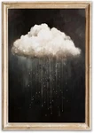 Modern Abstract Canvas Prints Wall Art Vintage Rain Cloud Oil Painting. Fixed Price $23.41.