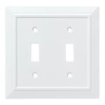 Franklin Brass W352440-pw Pure White Architect Double Switch Wall Cover Plate. Fixed Price $10.65.