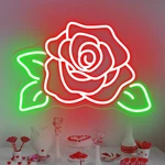 Rose Flower Neon Light Signs For Wall Shop Window, Room, Cafe Art Decorat. Fixed Price $56.23.