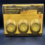 3 Pack Hampton Bay 120v Halogen Accent Lights 728 600 Brushed Steel New In. Fixed Price $31.96.