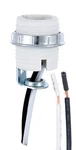 B&p Lamp Porcelain, Threaded Candelabra Socket Hickey, Metal Ring, And 12"leads. Fixed Price $10.03.