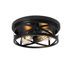 Elekeed 2-light Flush Mount Ceiling Light Fixture Farmhouse Modern Black E26 1 P. Fixed Price $35.84.