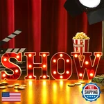 Aurelema Show 6.3" Light Up Letters Sign Party Decorations Battery Powered Marqu. Fixed Price $38.32.
