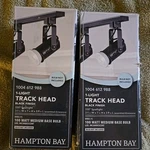 Hampton Bay Light Track Head Black Lighting Medium Based 1004 612 988 Lot Of 2. Fixed Price $17.99.