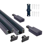 H Track Light 120v 6.6 Feet 3-wire Black, With Mounting Accessories, .... Fixed Price $47.45.
