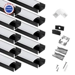 Led Aluminum Channel System 6ft 10pack Hunhun 6.6ft 2meter Shape Black Milky. Fixed Price $94.99.