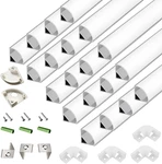 20-pack 3.3ft 1meter V Shape Led Strip Aluminum Channel Diffuser System, Extrude. Fixed Price $64.86.