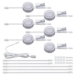 Lumiland Wired Led Puck Lights Kit 2.68" Wide 3000k, 120v Plug-in Or Hardwired I. Fixed Price $73.66.