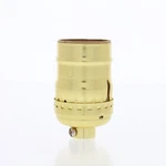 Leviton 9347-l00 Keyless Light Socket Lampholder Short Electrolier Gold 1/8 Ips. Fixed Price $4.74.