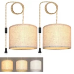 Kuaugst Plug In Pendant Light, Hanging Lights With Cord, Lamp.... Fixed Price $56.18.