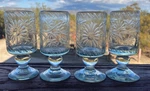 Vintage Mexican Etched Rocks Glasses, Condessa, Nussbaumer, Flay, Design - 4 Pc. Fixed Price $125.00.