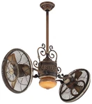 Minka Aire Traditional Gyro 42" Ceiling Fan - Belcaro Walnut 6-blade. Fixed Price $1249.00.