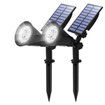 T-sun Solar Spotlights Outdoor, 2 Pack White Led Assorted Colors , Sizes. Fixed Price $43.05.