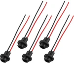 5pcs 194 Bulb Socket With Wire Pigtail,t10 For Plum Blossom Base. Fixed Price $7.70.