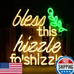 Wutrnjd Bless This Hizzle Fo Shizzle Neon Lights Warm White Letters Led Lamp. Fixed Price $32.10.