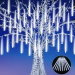 5 Packs - Jjgoo White Christmas Meteor Shower Rain Lights 10 Tubes 12" 240 Led. Fixed Price $56.43.
