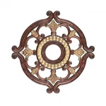 Livex Lighting Ceiling Medallion In Verona Bronze With Aged Gold Leaf Accents. Fixed Price $221.99.