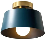 Blue Ceiling Light Fixture Hallway With Gold Plate Matte Shade. Fixed Price $39.99.