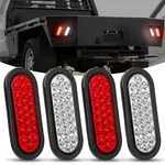 Nilight 6inch Oval Trailer Tail Light 4pcs White Red 24led Rear Lights. Fixed Price $39.99.