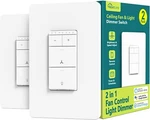 2 Pack Treatlife Smart Ceiling Fan Control And Dimmer Light Switch Remote Contro. Fixed Price $40.87.