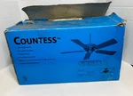 Regency Marquis Countess 42" 5 Blade Ceiling Fan, White Polished Brass - Vintage. Fixed Price $161.96.